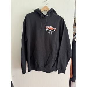 Bowery Supply Co. Tokyo Graphic Hoodie Men's Medium Black Pullover Streetwear